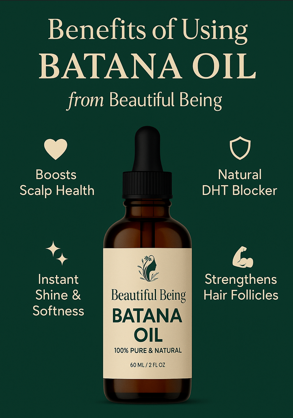 Beautiful Being Batana Rejuvenating Hair Growth Oil